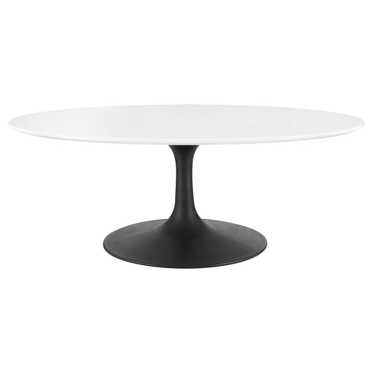 Lippa 42" Oval Wood Coffee Table by Furniture For America