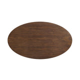 Lumen 48" Oval Wood Coffee Table in Black Walnut