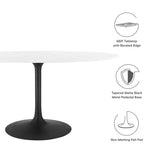 Lumen 60" Oval Wood Dining Table in Black White