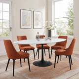Lumen 78" Oval Wood Dining Table in Black White
