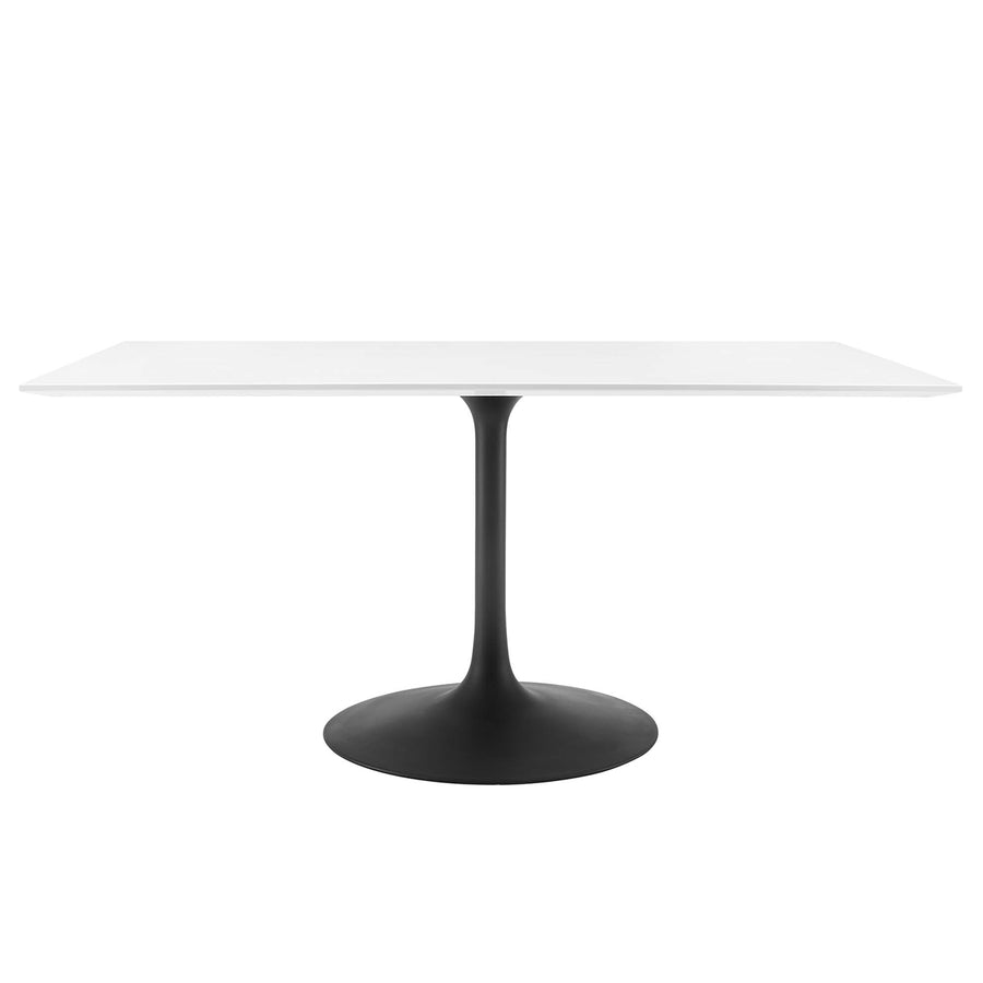 Lumen 60" Rectangle Wood Dining Table in Black White