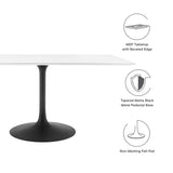 Lumen 60" Rectangle Wood Dining Table in Black White