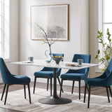 Lumen 60" Rectangle Wood Dining Table in Black White