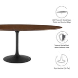 Lumen 78" Oval Walnut Wood Dining Table in Black Walnut