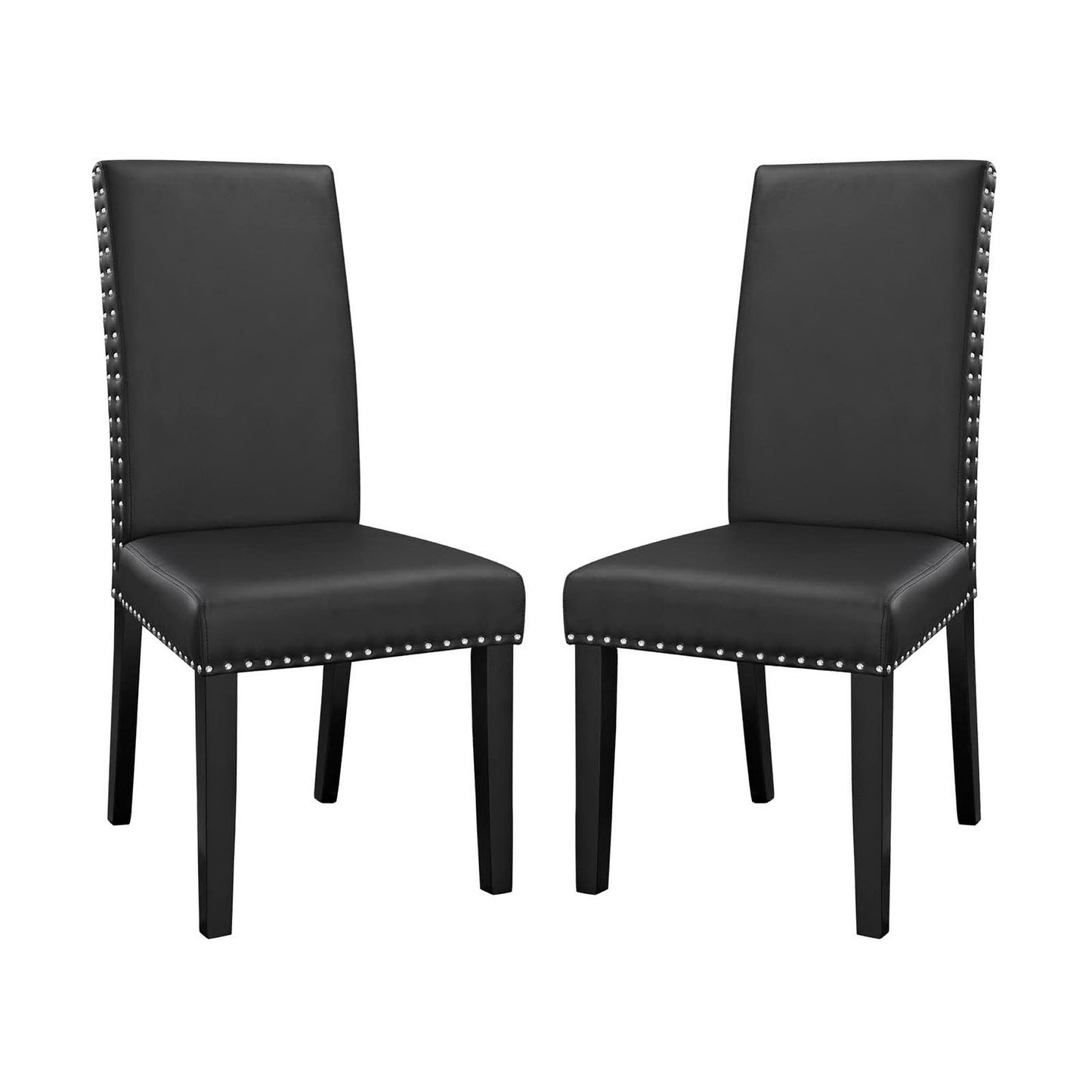 Parcel Vinyl Dining Side Chair Set of 2 by Furniture For America
