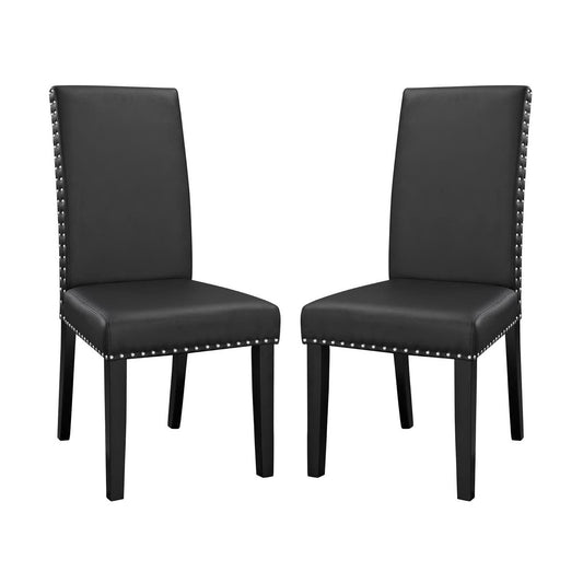 Parcel Vinyl Dining Side Chair Set of 2 by Furniture For America