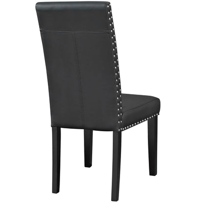 Parcel Vinyl Dining Side Chair Set of 2 by Furniture For America