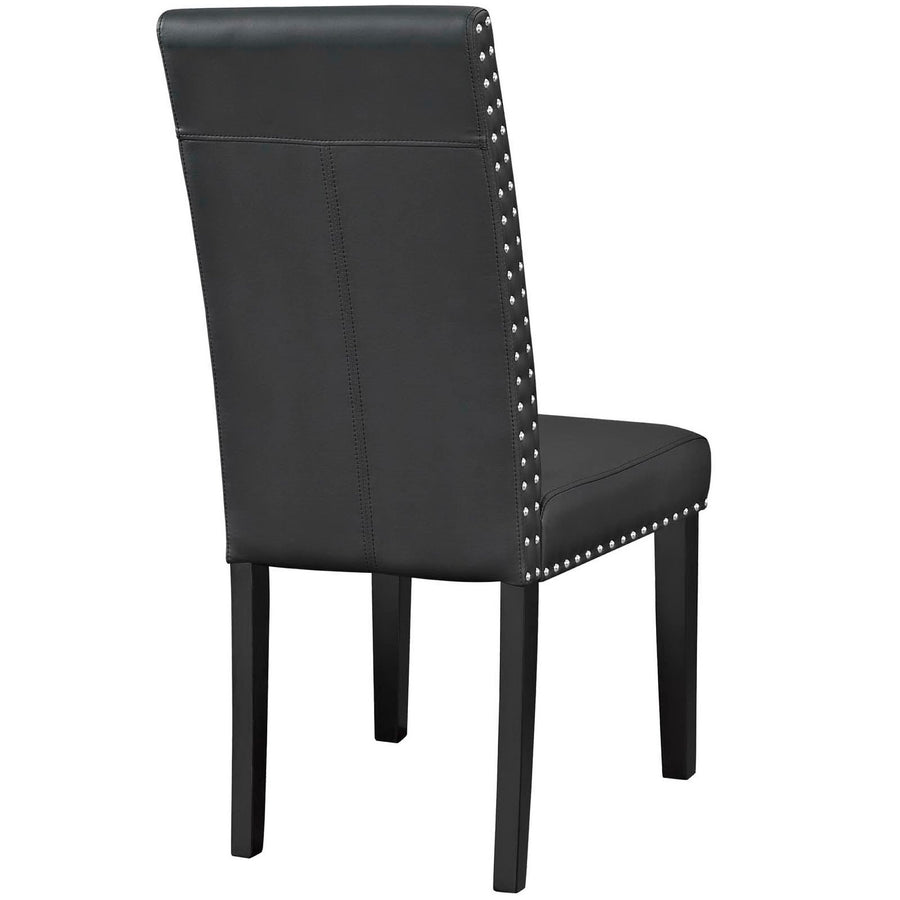 Maison Vinyl Dining Side Chair Set of 2 in Black
