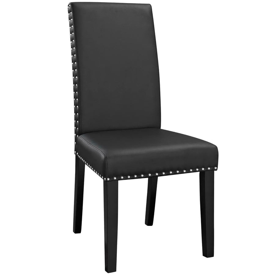 Maison Vinyl Dining Side Chair Set of 4 in Black