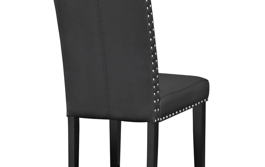 Maison Vinyl Dining Side Chair Set of 4 in Black