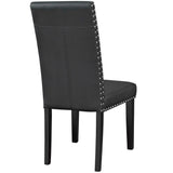 Maison Vinyl Dining Side Chair Set of 4 in Black