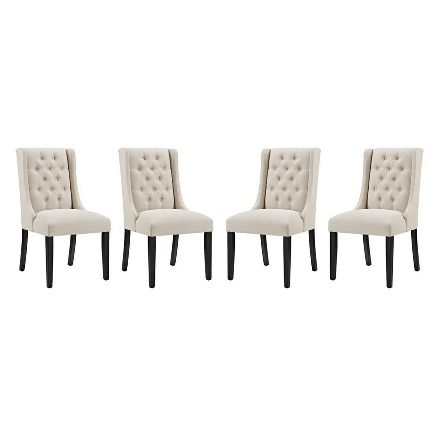 Ellison Fabric Dining Chair Set of 4 in Beige