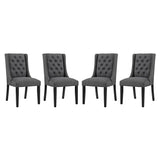Ellison Fabric Dining Chair Set of 4 in Gray