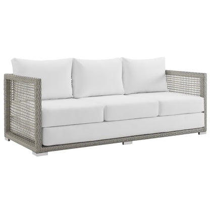 Aura 6 Piece Outdoor Patio Wicker Rattan Set by Furniture For America
