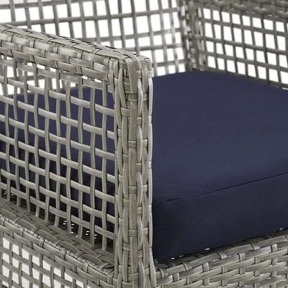 Aura 7 Piece Outdoor Patio Wicker Rattan Set by Furniture For America