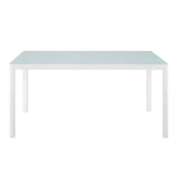 Studio 59" Outdoor Patio Aluminum Dining Table in White