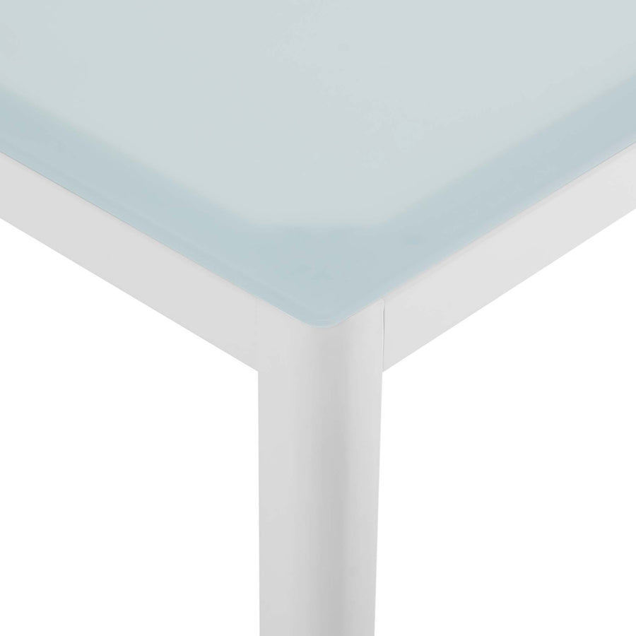 Studio 59" Outdoor Patio Aluminum Dining Table in White