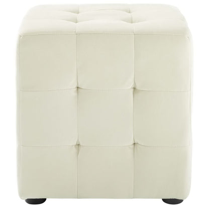 Contour Tufted Cube Performance Velvet Ottoman by Furniture For America