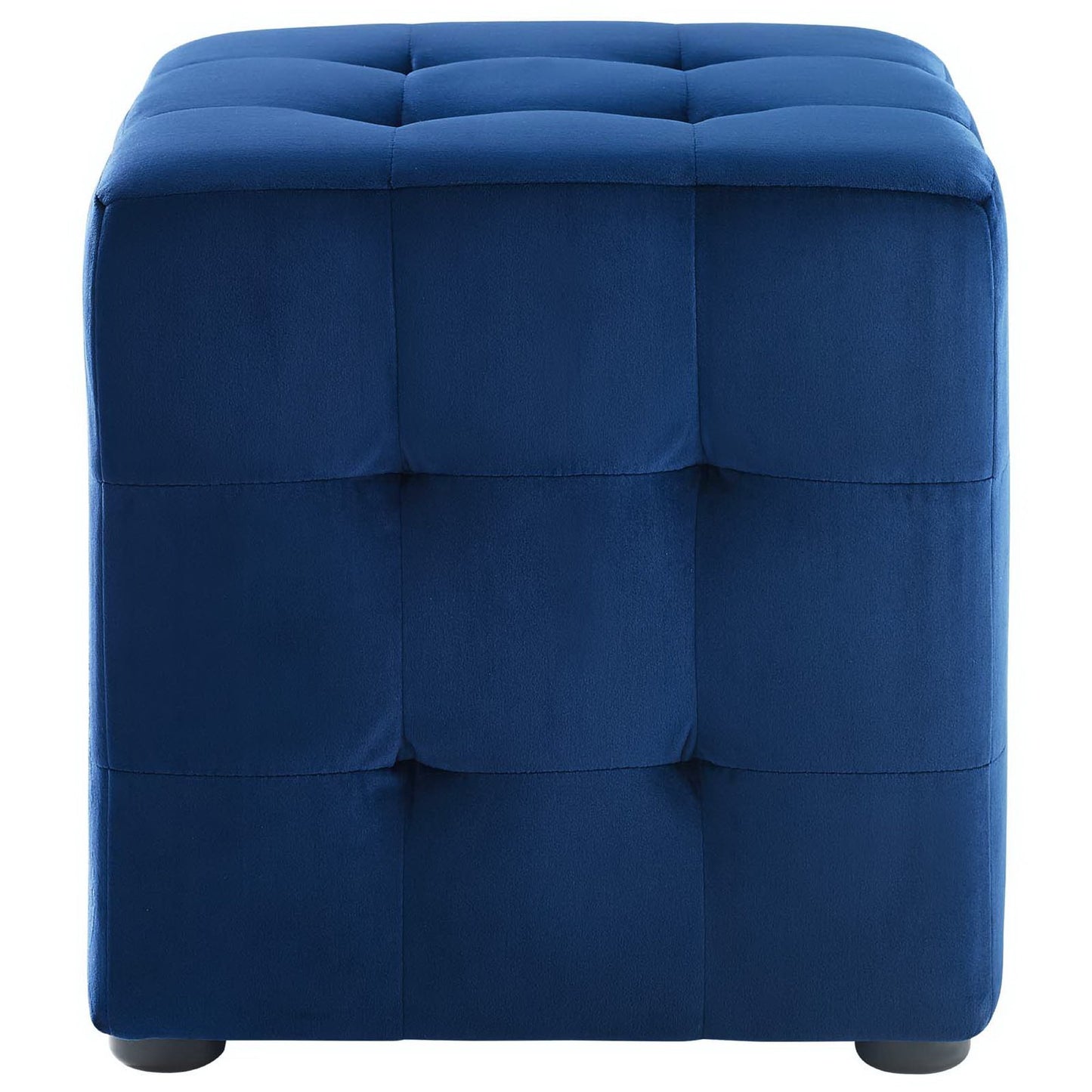 Contour Tufted Cube Performance Velvet Ottoman by Furniture For America