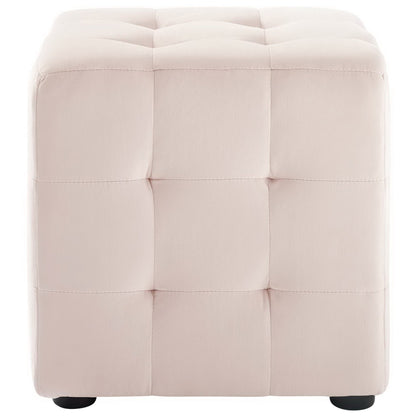 Contour Tufted Cube Performance Velvet Ottoman by Furniture For America