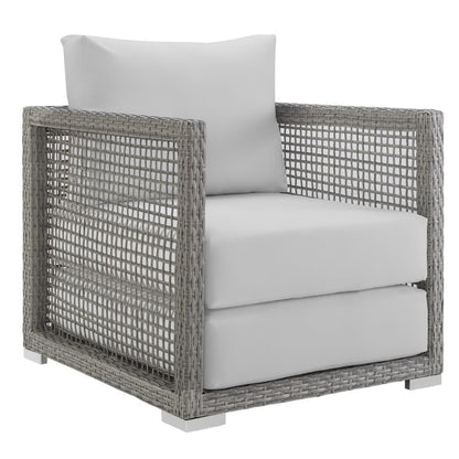 Aura 4 Piece Outdoor Patio Wicker Rattan Set by Furniture For America
