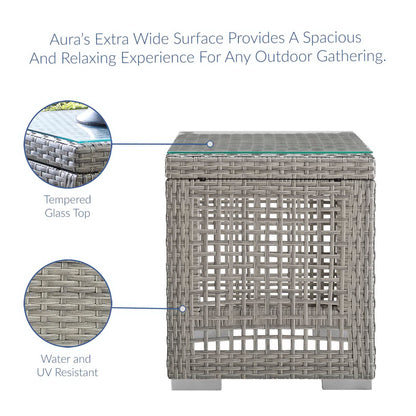 Aura 3 Piece Outdoor Patio Wicker Rattan Set by Furniture For America