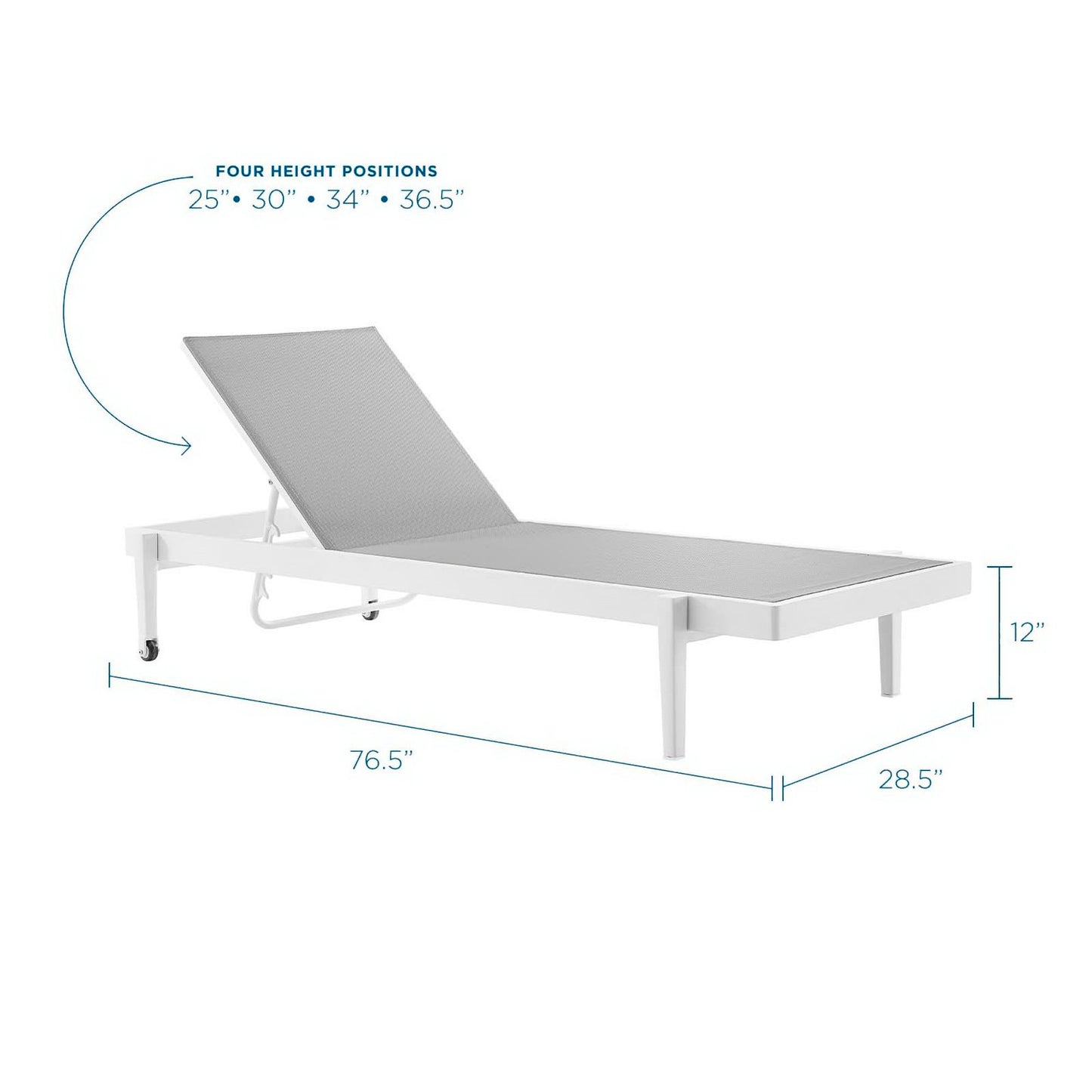 Charleston Outdoor Patio Chaise Lounge Chair by Furniture for America