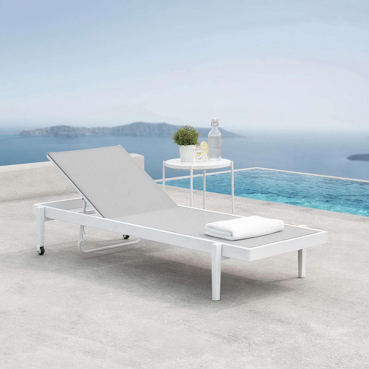 Charleston Outdoor Patio Chaise Lounge Chair by Furniture for America