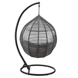 Ira Teardrop Outdoor Patio Swing Chair in Gray Gray