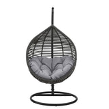 Ira Teardrop Outdoor Patio Swing Chair in Gray Gray