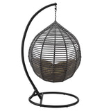 Ira Teardrop Outdoor Patio Swing Chair in Gray Mocha