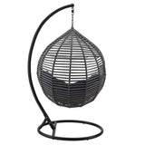 Ira Teardrop Outdoor Patio Swing Chair in Gray Navy