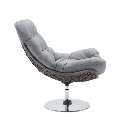 Brighton Wicker Rattan Outdoor Patio Swivel Lounge Chair by Furniture for America