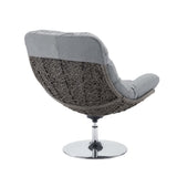 Bronwen Wicker Rattan Outdoor Patio Swivel Lounge Chair in Light Gray Gray