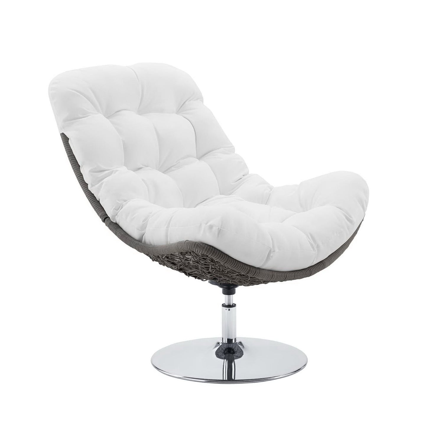Brighton Wicker Rattan Outdoor Patio Swivel Lounge Chair by Furniture for America