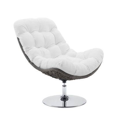 Brighton Wicker Rattan Outdoor Patio Swivel Lounge Chair by Furniture for America