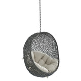 Cornice Sunbrella® Fabric Swing Outdoor Patio Lounge Chair Without Stand in Gray Beige