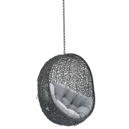 Hide Sunbrella® Fabric Swing Outdoor Patio Lounge Chair Without Stand in Gray Gray
