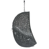 Cornice Sunbrella® Fabric Swing Outdoor Patio Lounge Chair Without Stand in Gray Gray