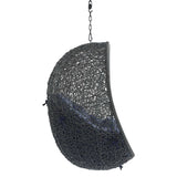 Cornice Sunbrella® Fabric Swing Outdoor Patio Lounge Chair Without Stand in Gray Navy