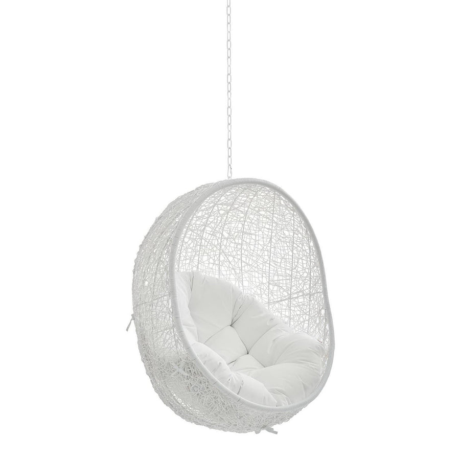 Cornice Sunbrella® Fabric Swing Outdoor Patio Lounge Chair Without Stand in White White
