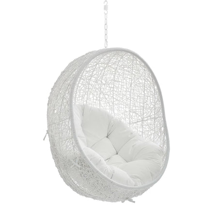 Hide Sunbrella® Fabric Swing Outdoor Patio Lounge Chair Without Stand in White White