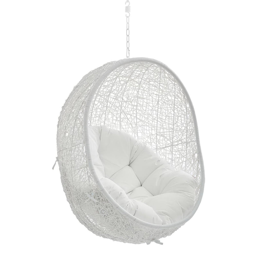Cornice Sunbrella® Fabric Swing Outdoor Patio Lounge Chair Without Stand in White White