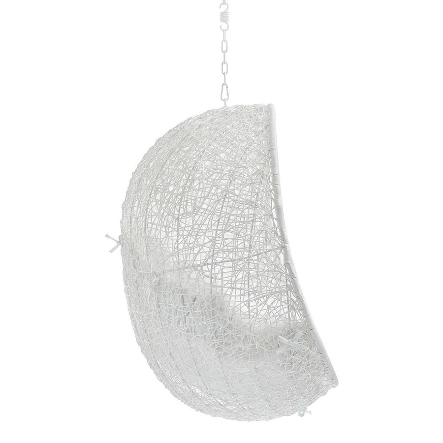 Cornice Sunbrella® Fabric Swing Outdoor Patio Lounge Chair Without Stand in White White