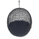 Luna Sunbrella® Fabric Swing Outdoor Patio Lounge Chair Without Stand in Black Navy