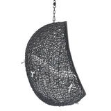 Luna Sunbrella® Fabric Swing Outdoor Patio Lounge Chair Without Stand in Black White