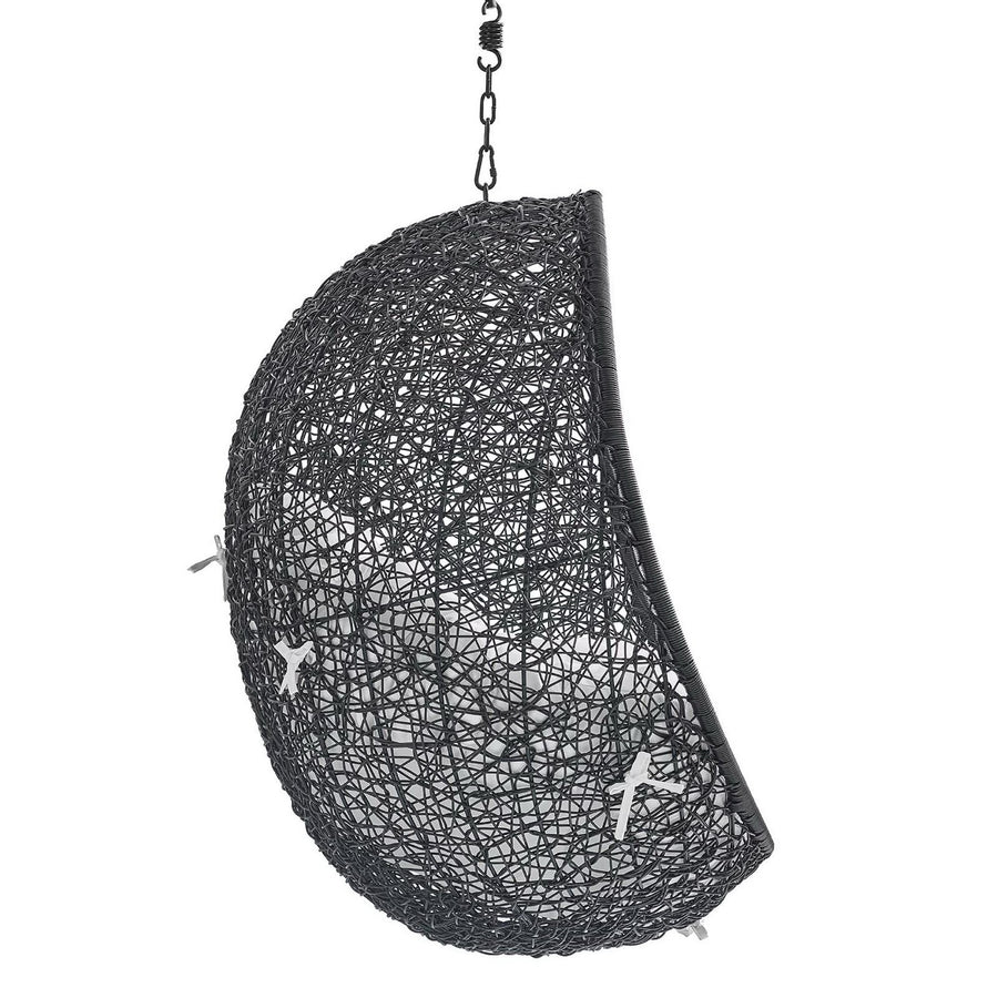 Luna Sunbrella® Fabric Swing Outdoor Patio Lounge Chair Without Stand in Black White