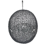 Luna Sunbrella® Fabric Swing Outdoor Patio Lounge Chair Without Stand in Black White