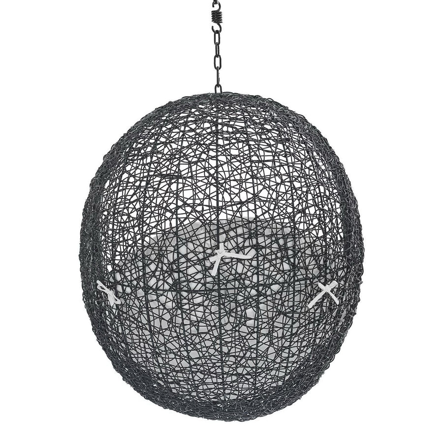Luna Sunbrella® Fabric Swing Outdoor Patio Lounge Chair Without Stand in Black White
