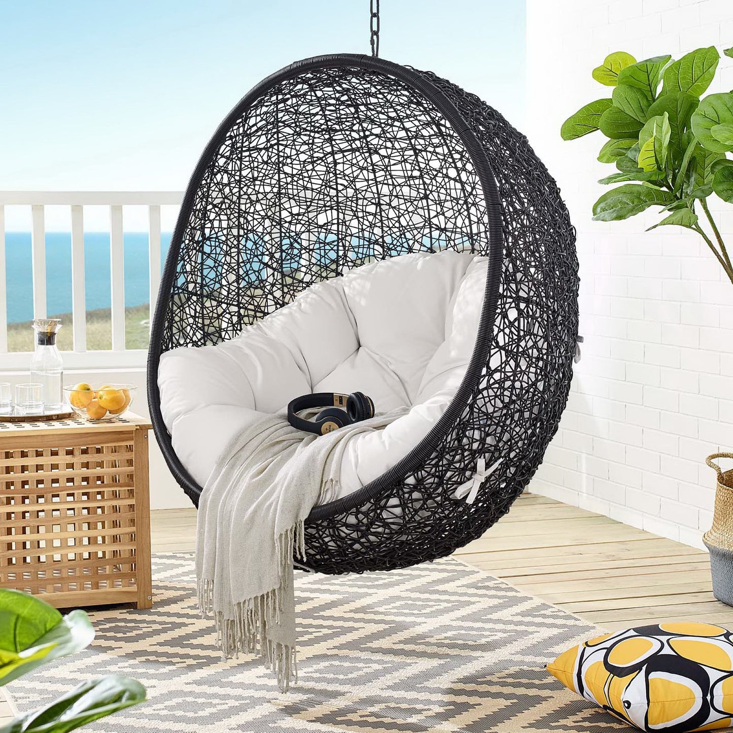 Encase SunbrellaÂ® Fabric Swing Outdoor Patio Lounge Chair Without Stand by Furniture for America